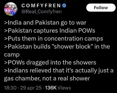 India Pakistan Gas Chamber Joke
