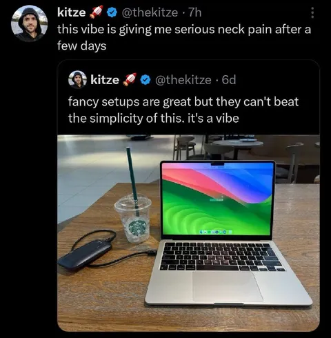 Simple Laptop Setup Neck Pain