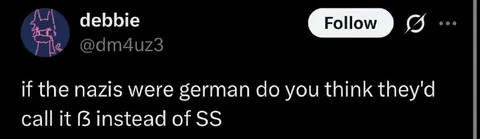 Nazi German ß Joke