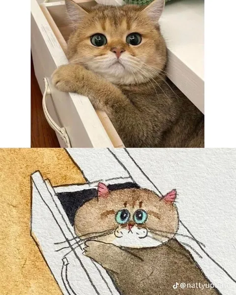 Кот и его рисунок
