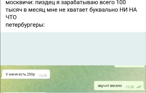 Москвичи и петербуржеры о зарплате