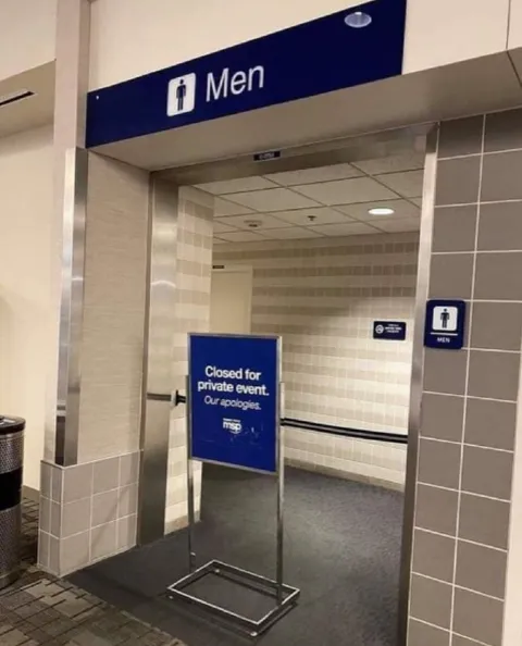 Men's Room Closed for Private Event