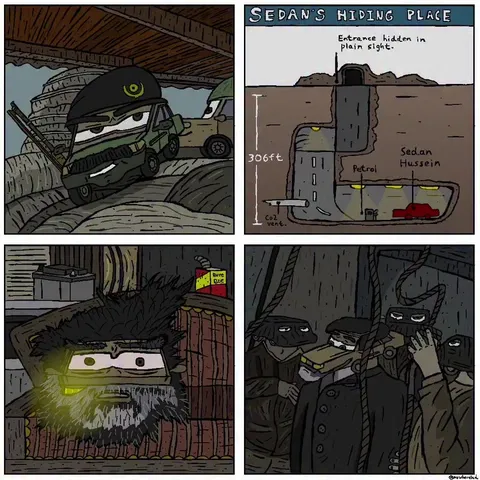 Sedan Hussein's Hiding Place