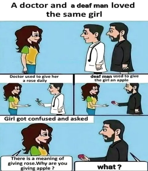 Doctor, Deaf Man, and Apple