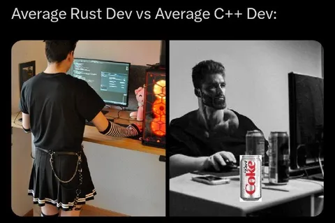Average Rust Dev vs C++ Dev