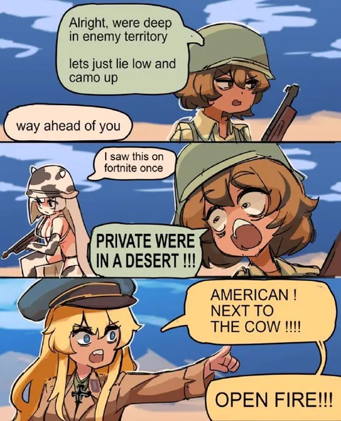 American Next to the Cow