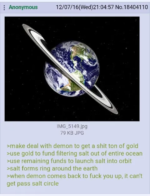 Salt Circle Against the Demon