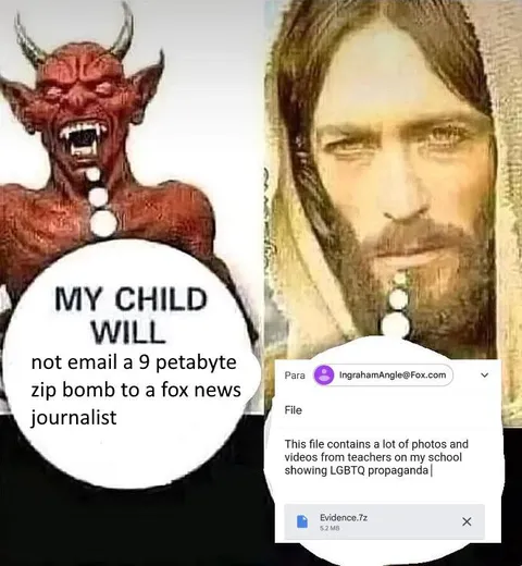 My child will send a zip bomb