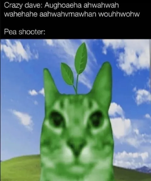 Crazy Dave Meets a Pea Shooter