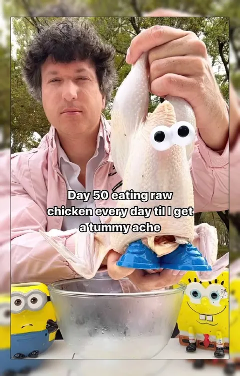 Day 50 Eating Raw Chicken