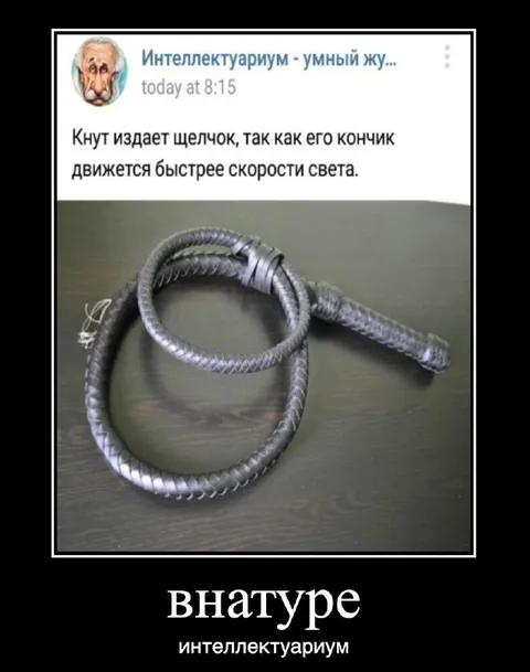 Кнут быстрее скорости света