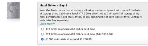 Apple Charges $1250 for 512GB