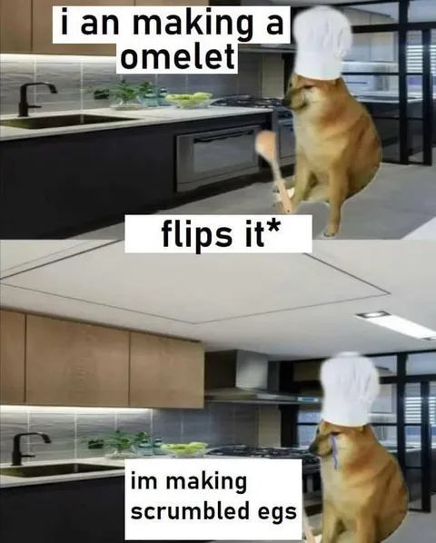 Doge Makes Scrambled Eggs