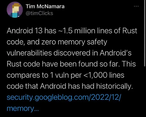 Android Rust Has Zero Vulnerabilities