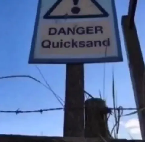 Danger: Quicksand Sign Reveal