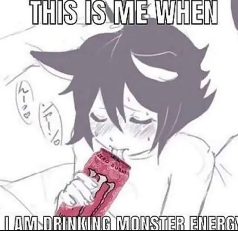 Drinking Monster Energy
