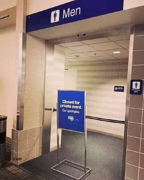 Men’s Room Closed for Private Event