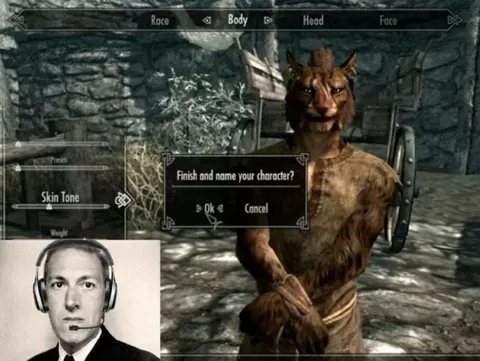 Can't Name Your Skyrim Character