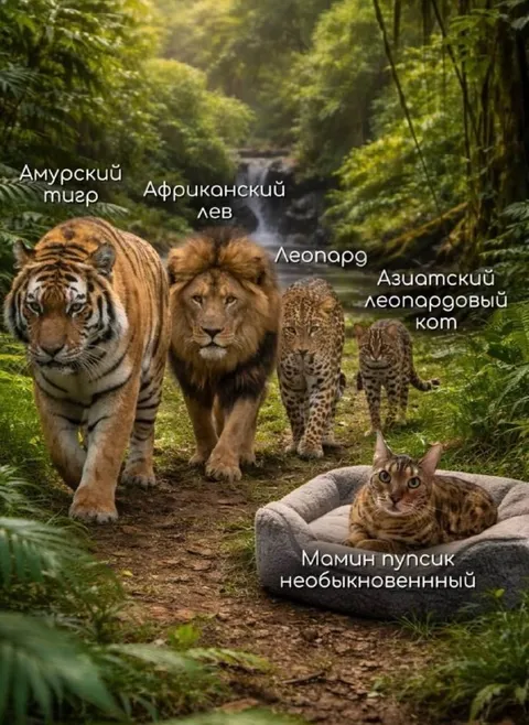 Мамин пусик среди хищников