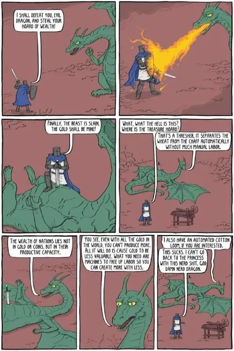 Knight Fights an Economics Dragon