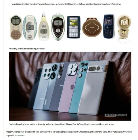 Phones Evolving Into Five-Eyed Pugs
