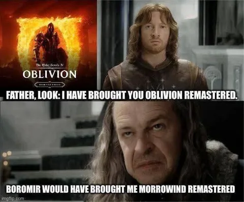 Oblivion Remastered от сына