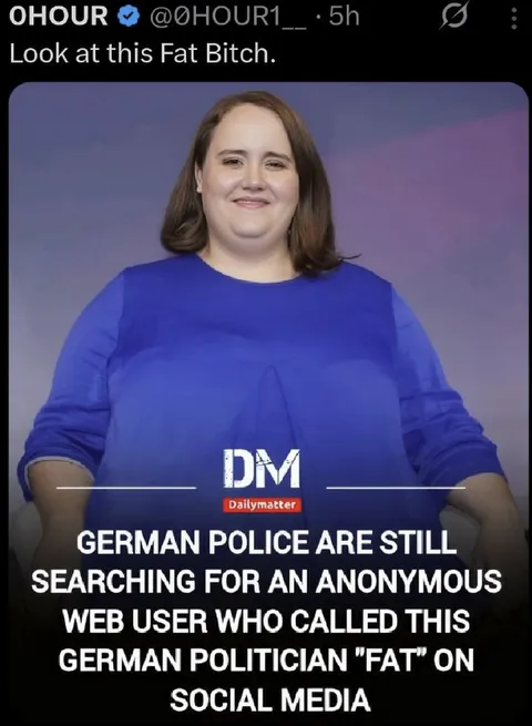 German Police Search for Fat Insult User