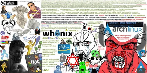 Linux GNU Freedom Collage
