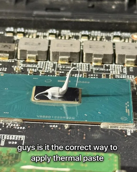 Wrong Way to Apply Thermal Paste