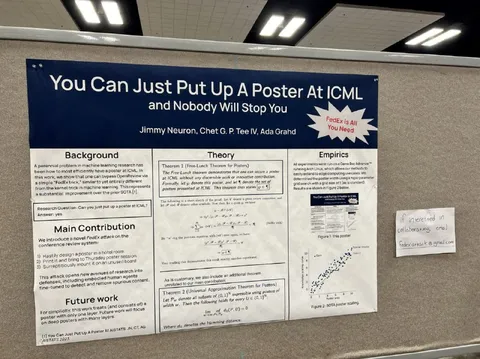 You Can Just Put Up a Poster at ICML