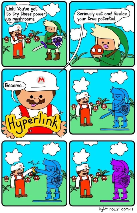 Mario Turns Link Into Hyperlink