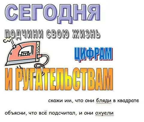 Подчини жизнь цифрам и ругательствам