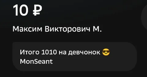 Итого 1010 на девчонок