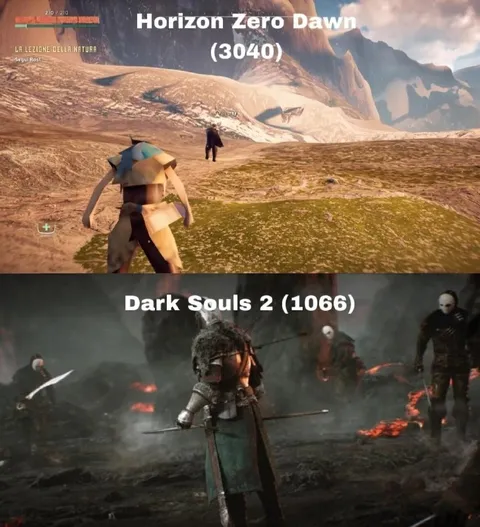 Horizon Zero Dawn vs Dark Souls 2