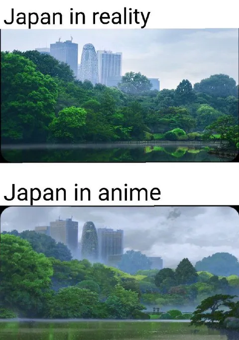 Japan in Reality vs Anime