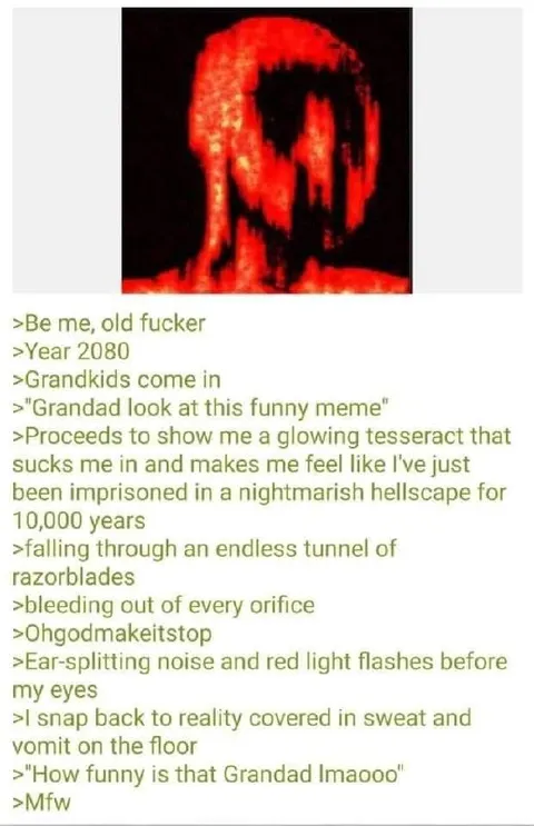 Grandad Shows a Glowing Tesseract