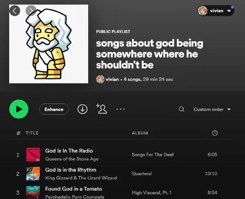 Songs About God Being Somewhere Else
