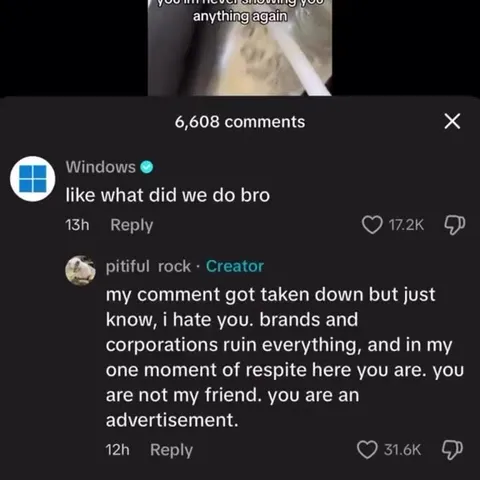 Windows realizes it became an ad