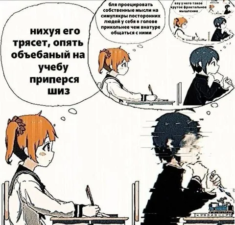 Шиз опять пришёл на учёбу