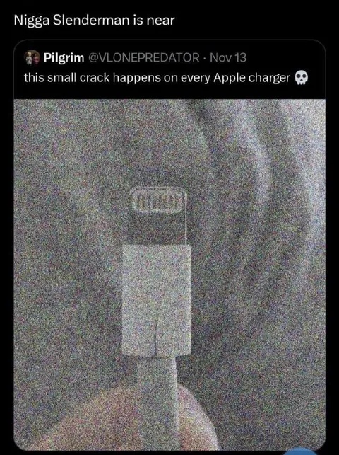 Small Crack on Every Apple Charger