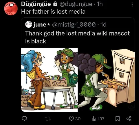 Lost Media Wiki Mascot Is Black