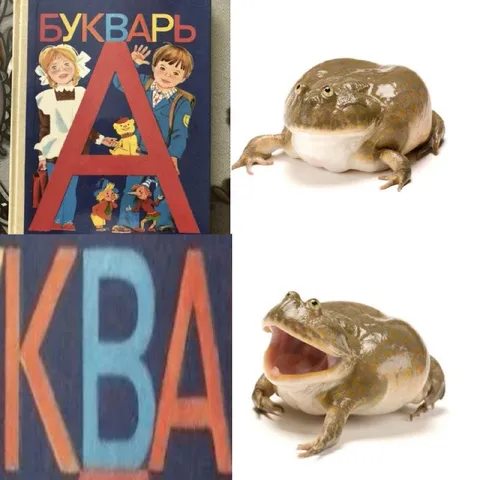 Лягушки учат букварь