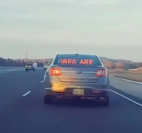 Scrolling Car Sign Nonsense