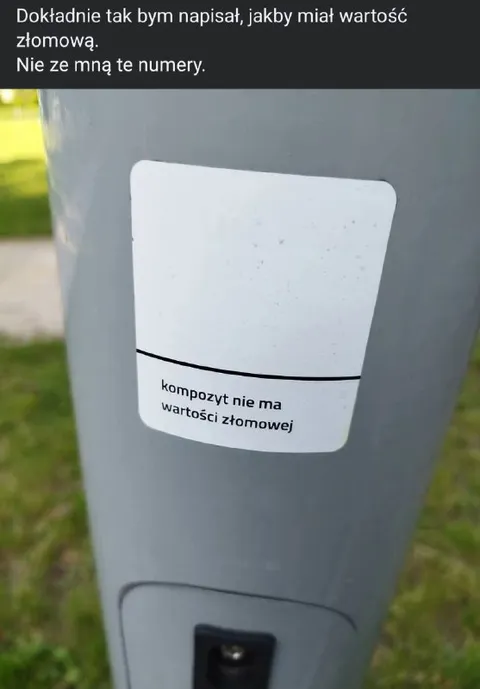 Kompozyt bez wartości złomowej