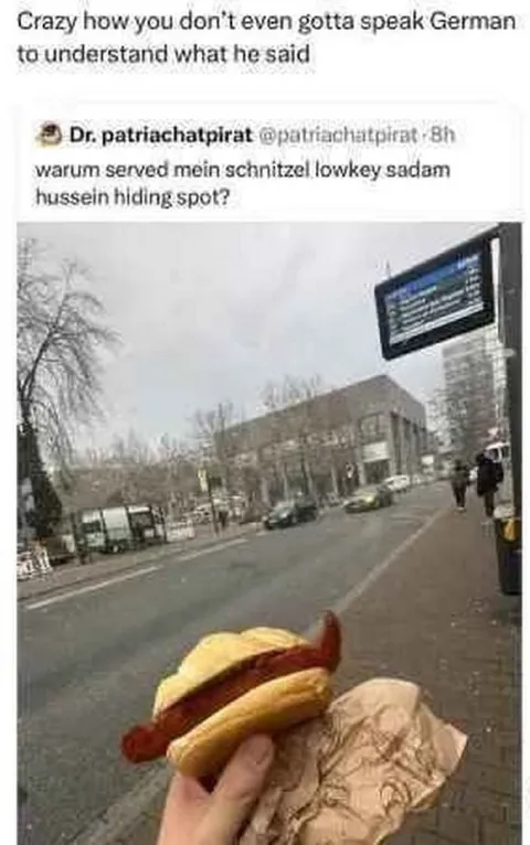 German Schnitzel Hiding Spot Joke