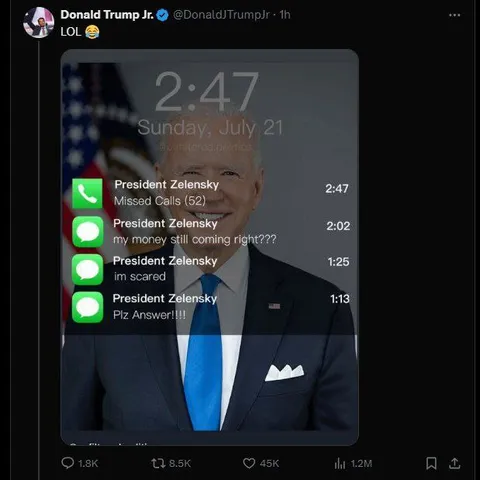 Zelensky Keeps Calling Biden