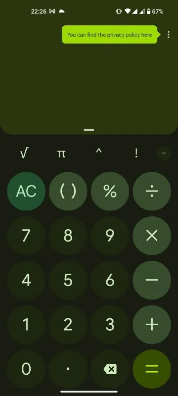 Privacy Policy Calculator Joke