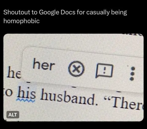 Google Docs Being Homophobic