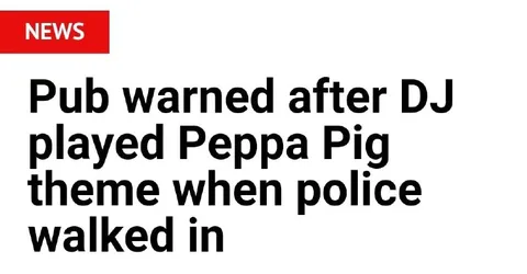 Pub Warned After Peppa Pig Theme
