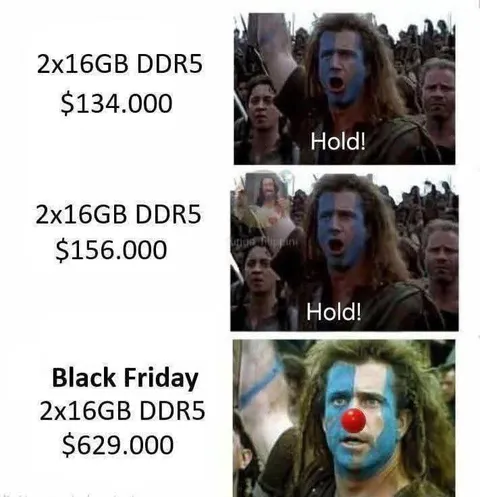 Black Friday DDR5 prices